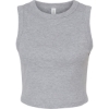 Custom Womens Micro Rib Muscle Crop Tank Athletic Heather