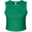 Custom Womens Micro Rib Muscle Crop Tank Solid Kelly Blend