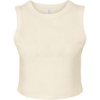 Custom Womens Micro Rib Muscle Crop Tank Solid Natural Blend