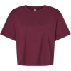 Custom Womens Fine Jersey Boxy Tee Burgundy