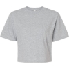 Custom Womens Fine Jersey Boxy Tee Heather Grey