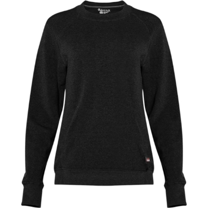Custom Womens FitFlex French Terry Crewneck Sweatshirt Black