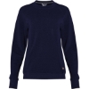 Custom Womens FitFlex French Terry Crewneck Sweatshirt Navy
