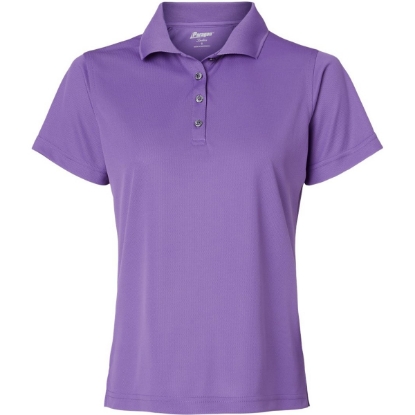 Custom Womens Saratoga Performance Mini Mesh Polo Grape