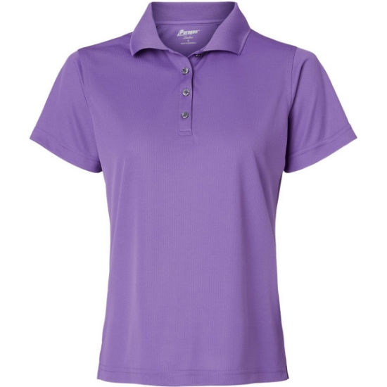Custom Womens Saratoga Performance Mini Mesh Polo Grape