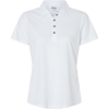 Custom Womens Saratoga Performance Mini Mesh Polo White