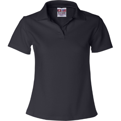 Custom Womens USA-Made V-Neck Polo Navy