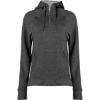 Custom Womens FitFlex French Terry Quarter-Zip Hooded Pullover Charcoal