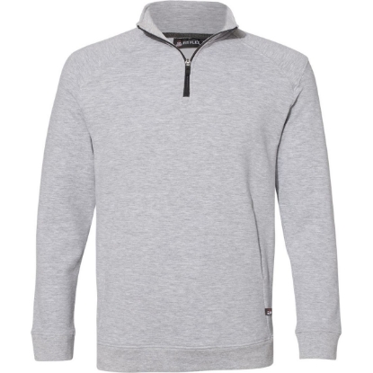 Custom Mens FitFlex French Terry Quarter-Zip Pullover Oxford