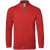Custom Mens FitFlex French Terry Quarter-Zip Pullover Red