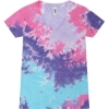 Custom Womens Tie-Dyed V-Neck T-Shirt Cotton Candy