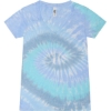 Custom Womens Tie-Dyed V-Neck T-Shirt Lagoon