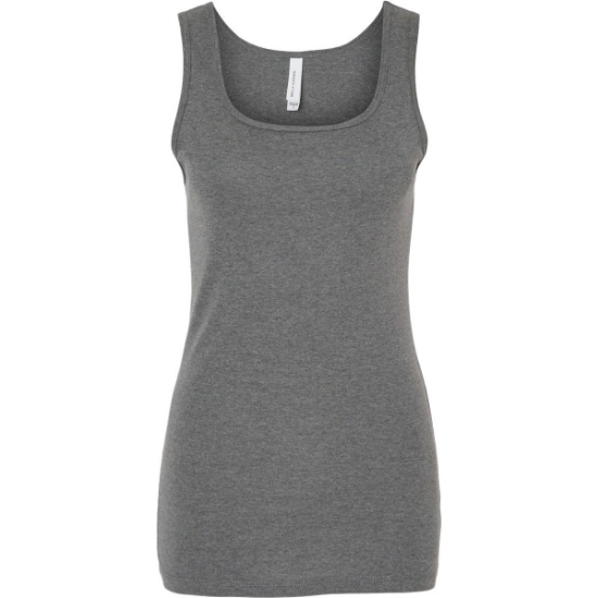 Custom Womens Micro Rib Tank Deep Heather