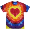 Custom Youth Shapes Tie-Dyed T-Shirt Multicolor Heart
