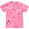 Custom Youth Shapes Tie-Dyed T-Shirt Pink Ribbon