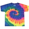Custom Toddler Tie-Dyed T-Shirt Neon Rainbow