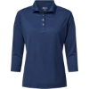 Custom Womens Lady Palm Three-Quarter Sleeve Polo Navy
