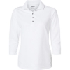 Custom Womens Lady Palm Three-Quarter Sleeve Polo White