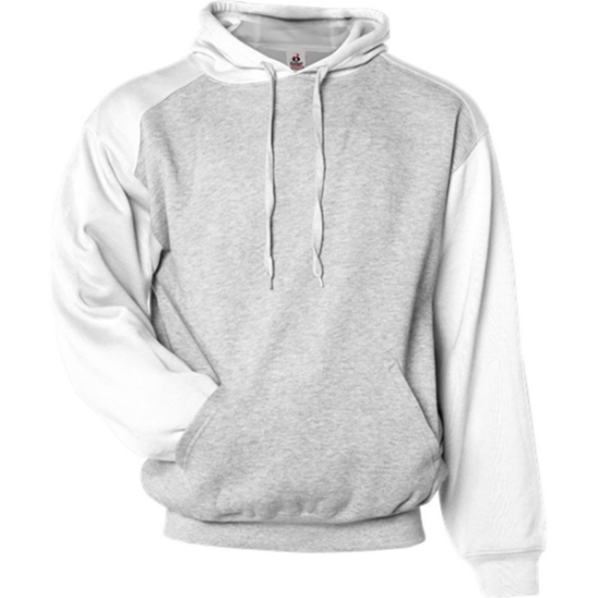 Custom Unisex Sport Athletic Fleece Hooded Sweatshirt Oxford/ White