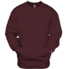 Custom Unisex Pocket Crewneck Sweatshirt Maroon