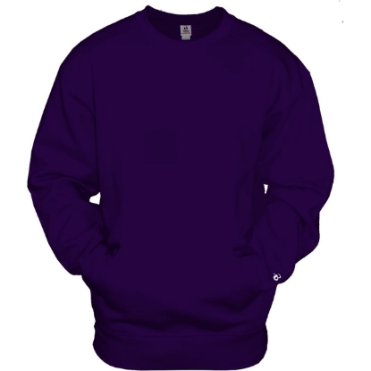 Custom Unisex Pocket Crewneck Sweatshirt Purple