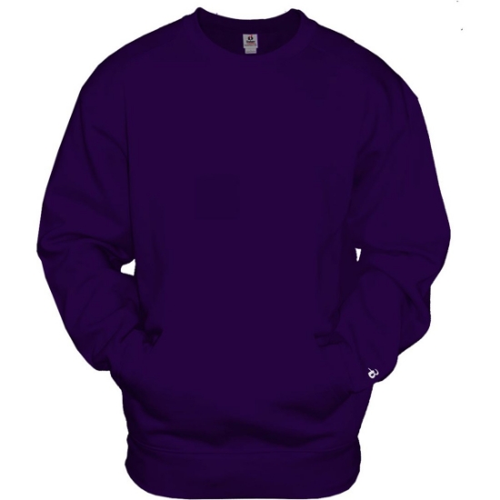 Custom Unisex Pocket Crewneck Sweatshirt Purple