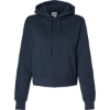 Custom Womens Crop Hooded Sweatshirt Navy