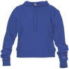 Custom Womens Crop Hooded Sweatshirt Royal