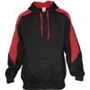 Custom Unisex Saber Hooded Sweatshirt Black/ Red