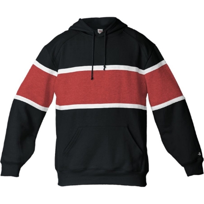 Custom Unisex United Athletic Fleece Hooded Sweatshirt Black/ Red/ White
