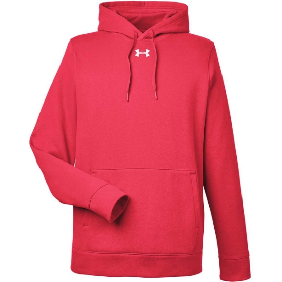 Custom Mens Hustle Hooded Sweatshirt Red/ White
