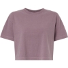 Custom Womens Garment-Dyed Heavyweight Cropped Tee Faded Smokey Violet