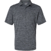 Custom Mens Dakota Striated Heather Polo Black Heather