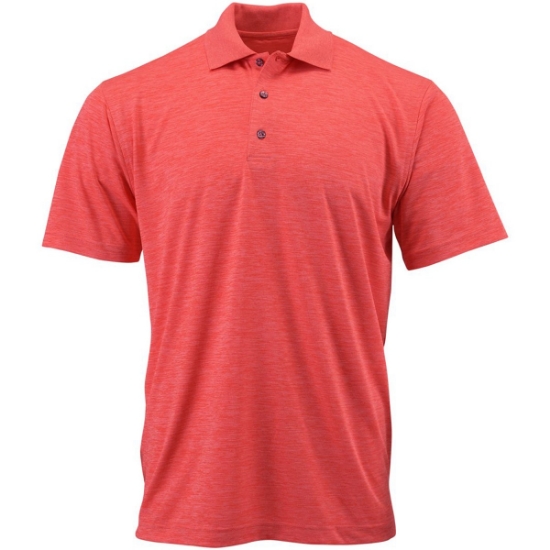 Custom Mens Dakota Striated Heather Polo Melon Heather