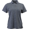 Custom Womens Dakota Striated Heather Polo Steel Grey Heather