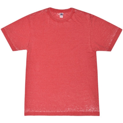 Custom Unisex Acid Wash Burnout T-Shirt Ruby
