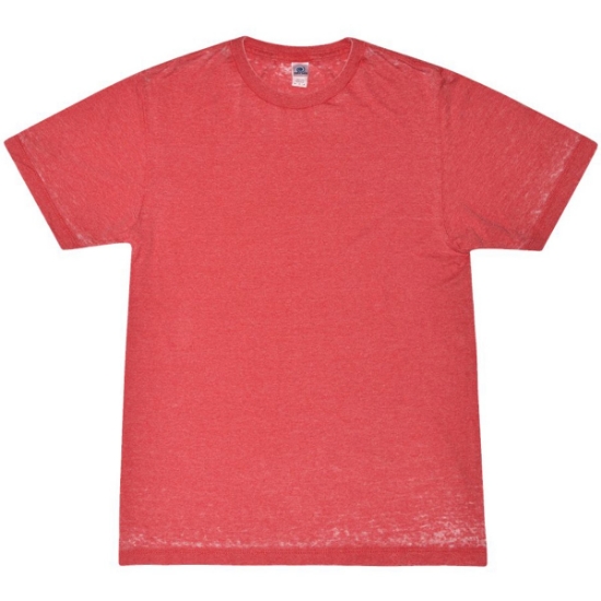 Custom Unisex Acid Wash Burnout T-Shirt Ruby