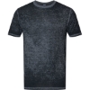 Custom Unisex Acid Wash Burnout T-Shirt Twilight Black