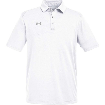 Custom Mens Tech™ Polo White/ Mod Grey