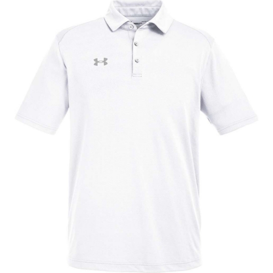 Custom Mens Tech™ Polo White/ Mod Grey