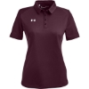 Custom Womens Tech™ Polo Dark Maroon/ White
