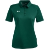 Custom Womens Tech™ Polo Forest Green/ White