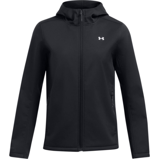 Custom Womens ColdGear® Infared Shield 2.0 Hooded Jacket Black/ White