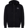 Custom Mens Icon Fleece Hooded Full-Zip Black/ White