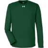 Custom Mens Team Tech™ Long Sleeve T-Shirt Forest Green/ White