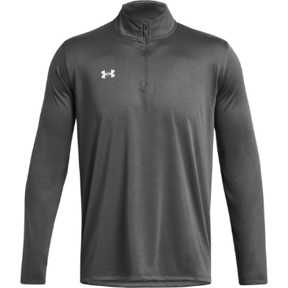 Custom Mens Team Tech™ Quarter-Zip Pullover Castlerock/ White