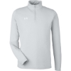 Custom Mens Team Tech™ Quarter-Zip Pullover Mod Grey Light Heather/ White