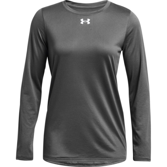 Custom Womens Team Tech™ Long Sleeve T-Shirt Castlerock/ White