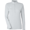 Custom Womens Team Tech™ Half-Zip Pullover Mod Grey Light Heather/ White