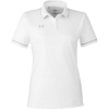 Custom Womens Tipped Teams Performance Polo White/ Mod Grey